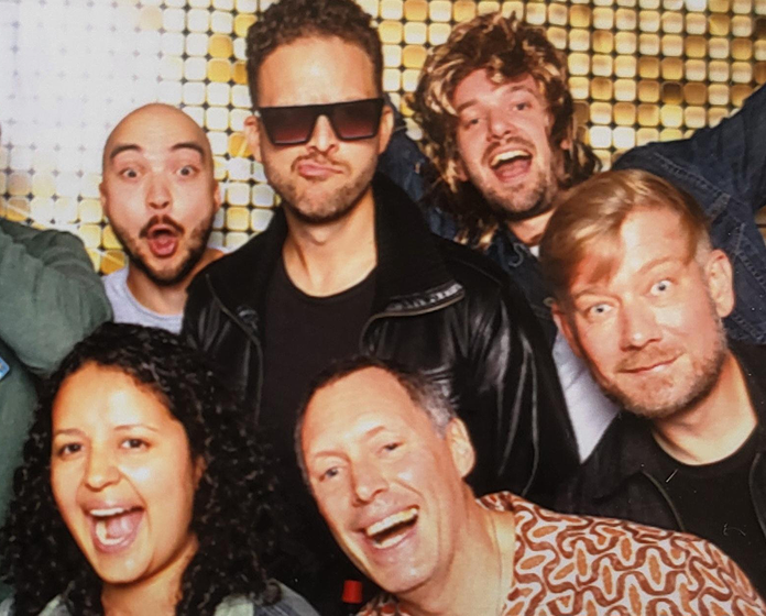 Photo of me and the dev team at SWG.