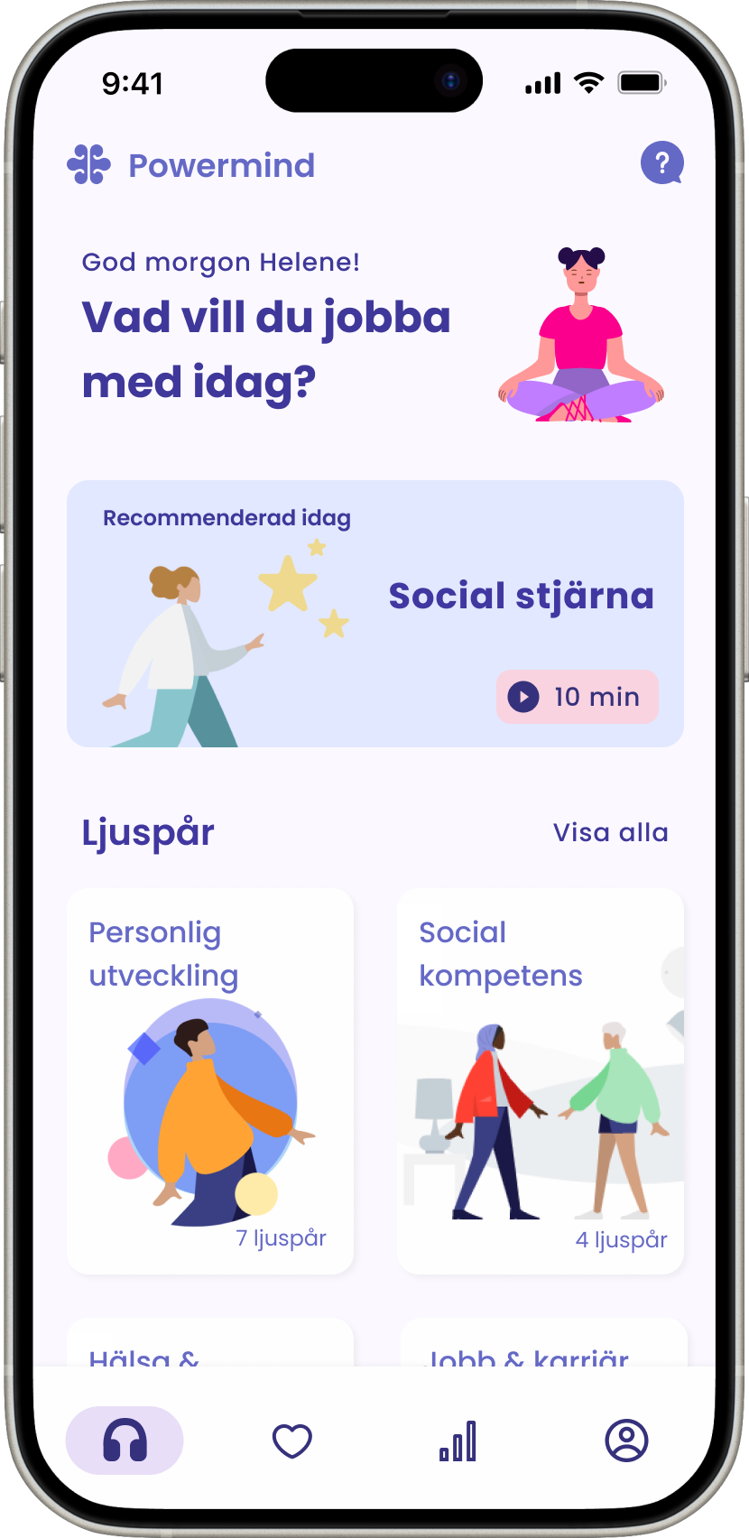 Image of mobile app, with a more minimalistic look and feel.