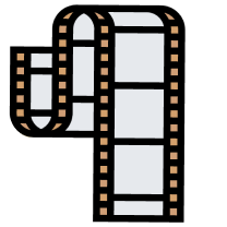 Illustration of film roll.