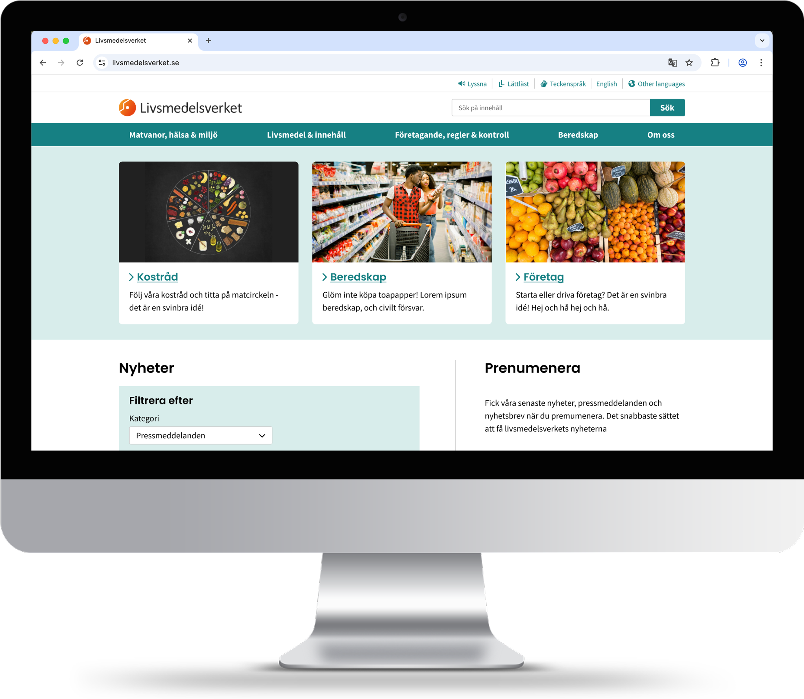 image of the dashboard of the website.