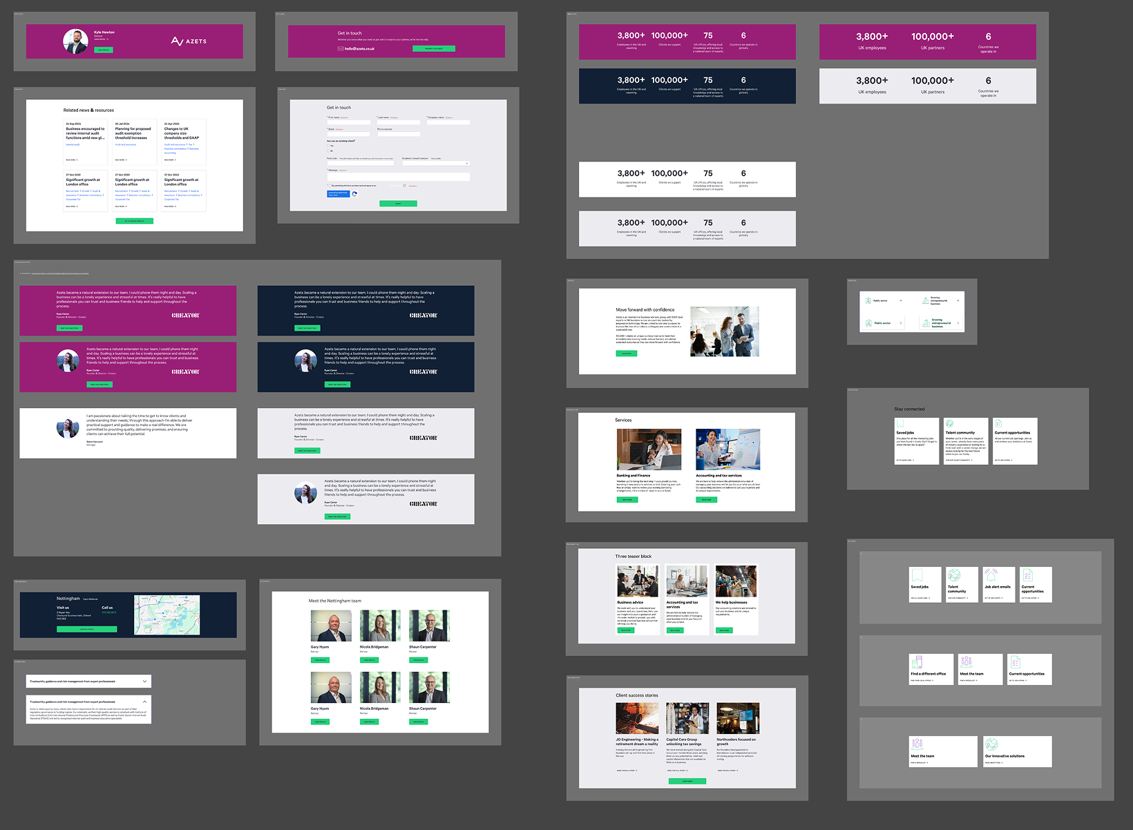 Screenshot of the block components in Figma.